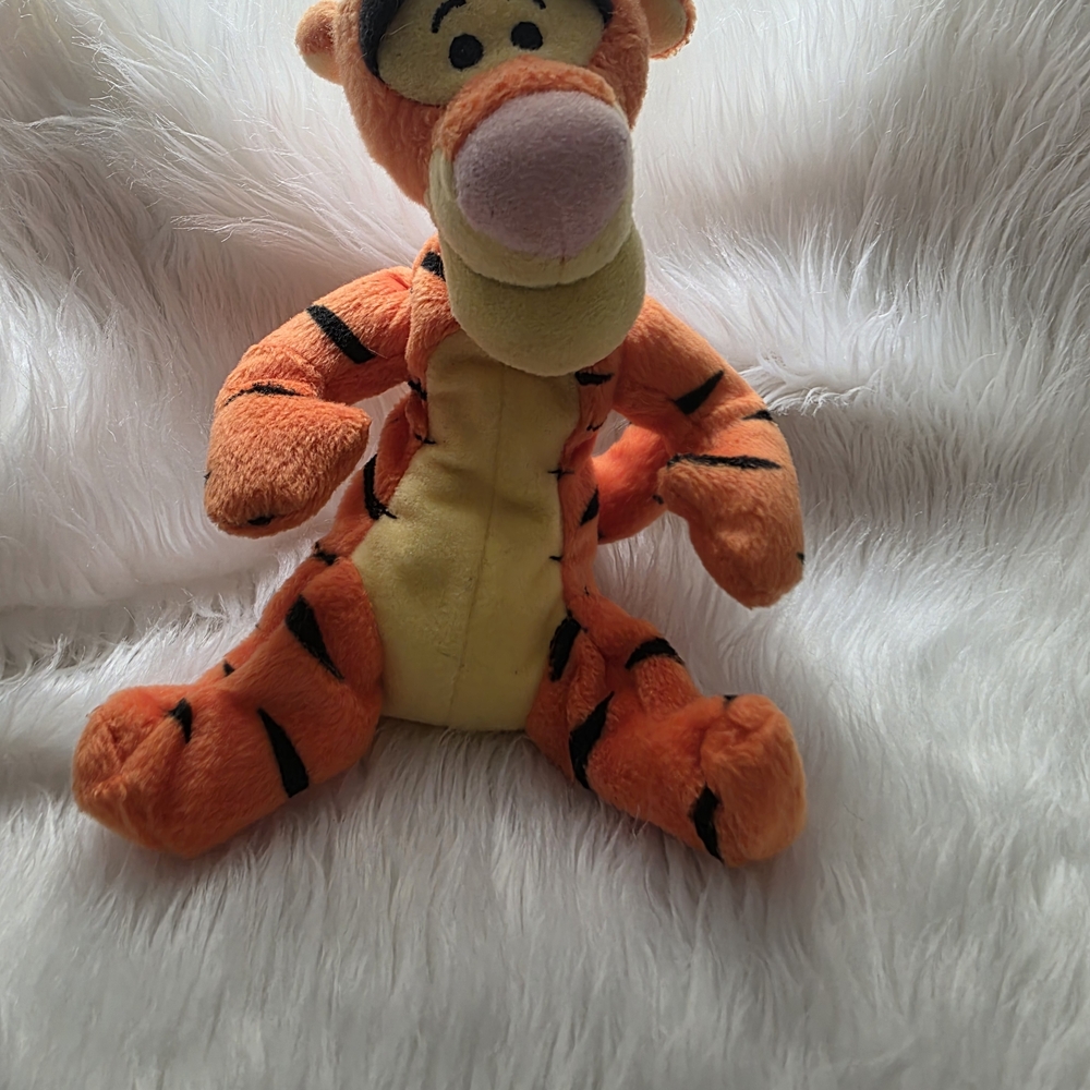Orange and Yellow Plush Tiger Toy